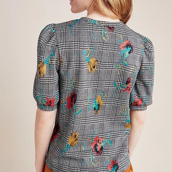 Houndstooth Blouse NWOT Anthropologie - Picture 2 of 4